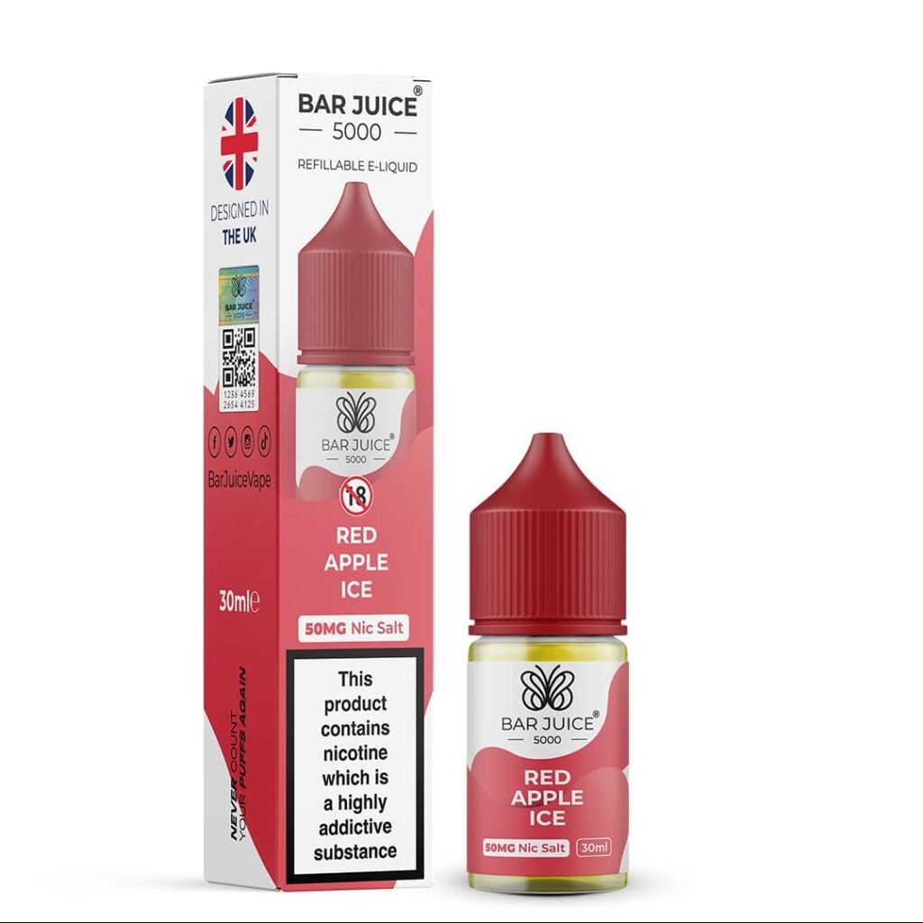 BAR JUICE 5000 NICSALT-RED APPLE ICE 30ML